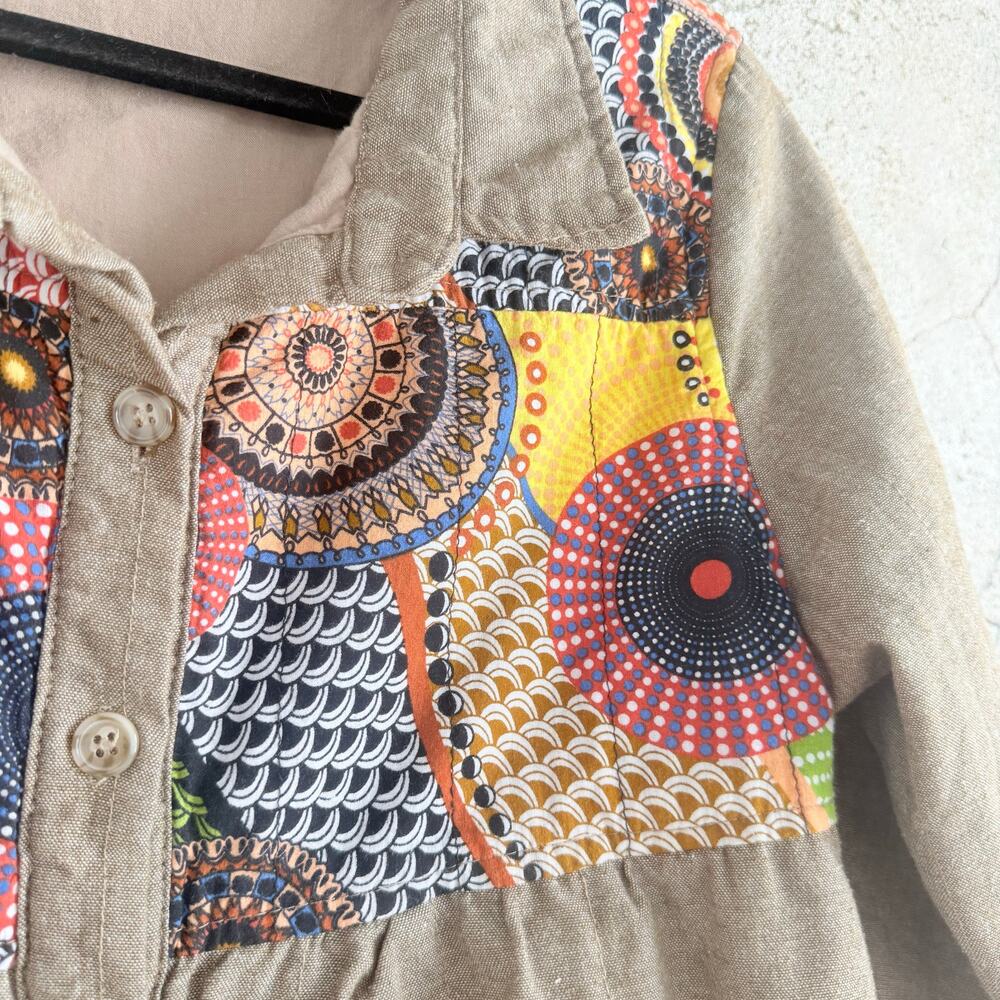 Quilted Boho Jacket Patchwork Artwear Print Eclec… - image 5